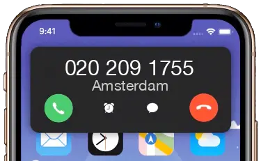Amsterdam +31202091755 / 020 209 1755  telefoon
