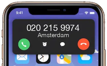 Amsterdam +31202159974 / 020 215 9974  telefoon