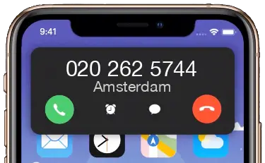 Amsterdam +31202625744 / 020 262 5744  telefoon