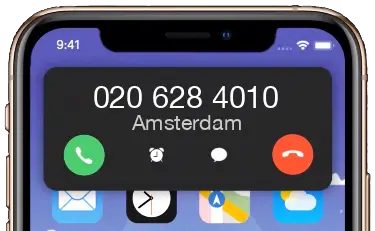Amsterdam +31206284010 / 020 628 4010  telefoon