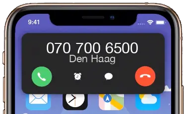 Den Haag +31707006500 / 070 700 6500  telefoon