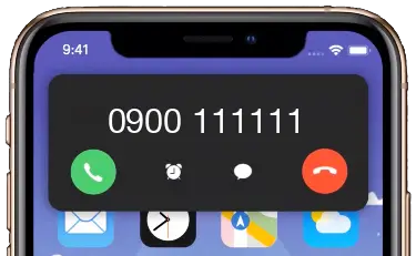  +31900111111 / 0900 111111  telefoon